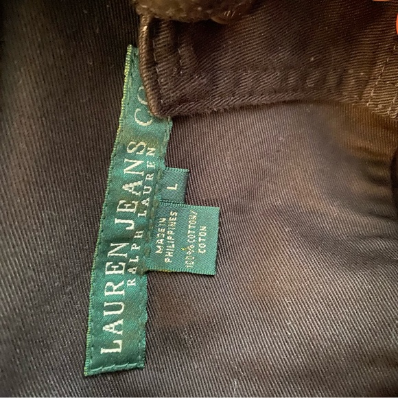 NWT Lauren Ralph Lauren black denim jacket size large - Picture 4 of 5